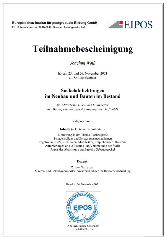 Sockelabdichtung